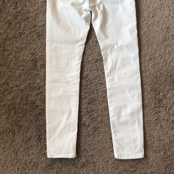 Brockenbow Reina Skinny Cropped High Waist Krystal White Studded Jeans 29 - Picture 10 of 14